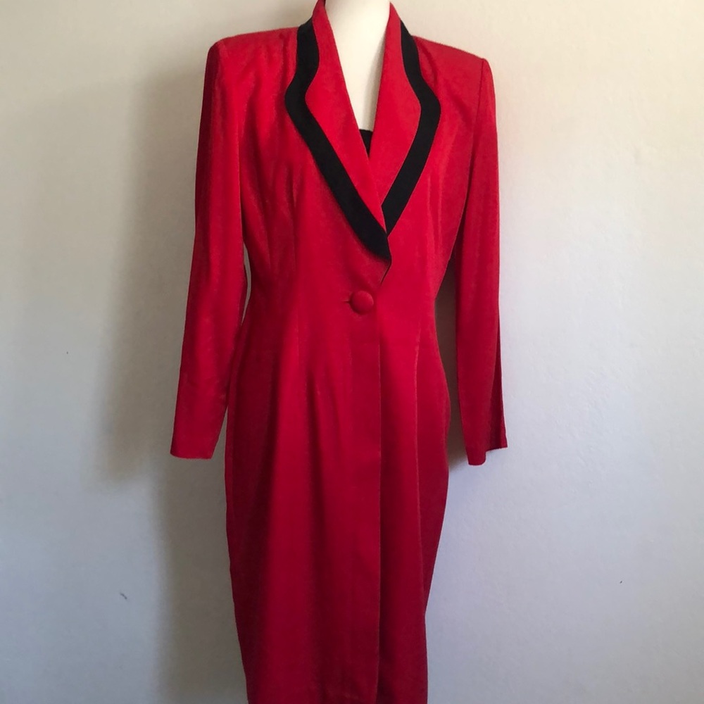 Red/Black Business Dress